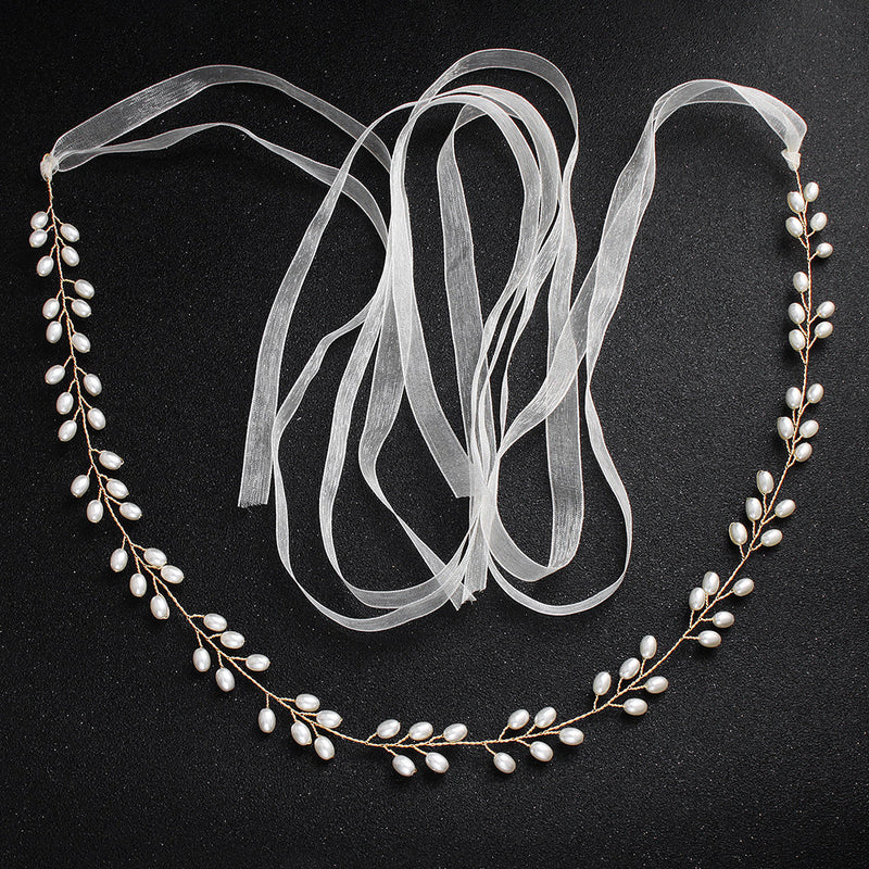 NZ Bridal Brides Sashes Imitation Pearl Waist Chain Wedding Dress Body Chain Bridal Accessories