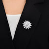 NZ Bridal Luxury Vintage Alloy Floral Wedding Brooch For Female Zircon Mosaic Pin