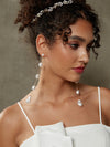 Pin Irregular Alloy Chic Wedding Baroque Pearl Drop Earrings 