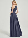 Stormy Halter Neck Sleeveless Chiffon Floor Length Bridesmaid Dress