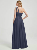 Stormy One Shoulder A-Line Floor Length Chiffon Bridesmaid Dress