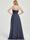 Stormy Strapless Floor-Length A-Line Chiffon Bridesmaid Dress with Slit