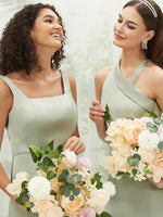 Sage Green Silk Satin Bridesmaid Dress Eugenia  Emerson