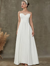 Diamond White Sheer Sweetheart Floor Length  Wedding Dress Freya