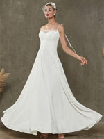  Freya Diamond White Sheer Sweetheart Neckline Floor Length Wedding Dress