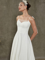 Diamond White Sheer Sweetheart Neckline Floor Length  Dress Freya