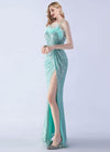 NZ Bridal Agua Feather Spaghetti Straps Maxi Sequin Prom Dress 31365 Sadie d
