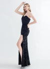 NZ Bridal Black Sequin Mermaid Prom Dress with Slit 31155 Victoria d