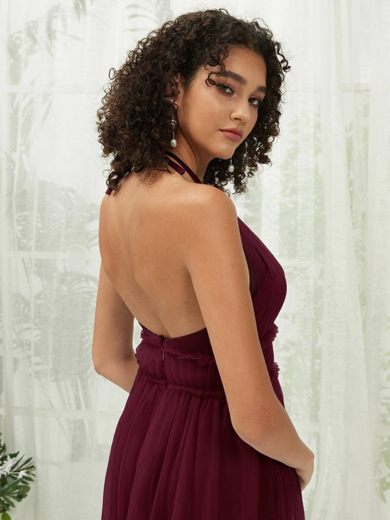 Flowy shops burgundy maxi dress