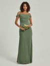 NZ Bridal Convertible Maxi Satin bridesmaid dresses R1102 Cora Olive Green a