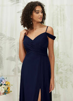 NZ Bridal Dark Navy Sweetheart Chiffon Maxi bridesmaid dresses TC30219 Celia d