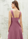 NZ Bridal Dusty Rose Straps Tulle Floor Length bridesmaid dresses 07303ep Yedda detail1