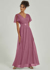 NZ Bridal Dusty Rose Tulle Empire bridesmaid dresses 07962ep Lucy a