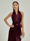 NZ Bridal Satin Rompers EB30S19 Poppy Cabernet c