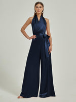 NZ Bridal Satin Rompers EB30S19 Poppy Dark Navy a