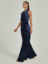 NZ Bridal Satin Rompers EB30S19 Poppy Dark Navy d