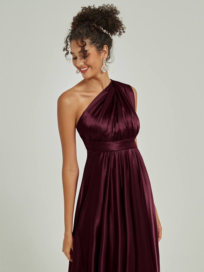 NZ Bridal Satin bridesmaid dresses JS30218 Winnie Cabernet c