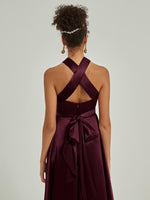 NZ Bridal Satin bridesmaid dresses JS30218 Winnie Cabernet detail2