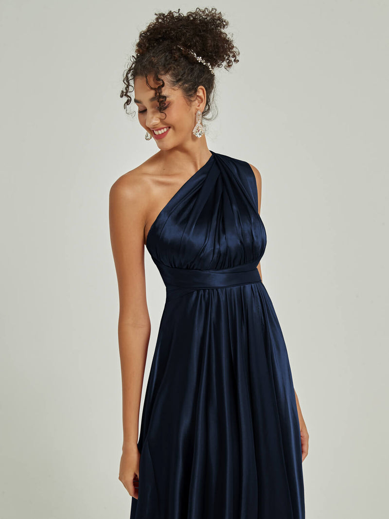 NZ Bridal Satin bridesmaid dresses JS30218 Winnie Dark Navy c