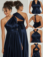 NZ Bridal Satin bridesmaid dresses JS30218 Winnie Dark Navy g1