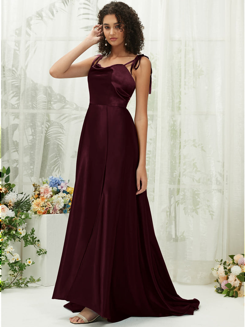 NZ Bridal Satin bridesmaid dresses XC30113 Juliet Cabernet d