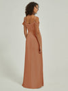 NZ Bridal Sheath Slit Satin bridesmaid dresses R1102 Cora Bronzer b