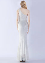 NZ Bridal White Mermaid Maxi Sequin Prom Dress 31359 Ruby b