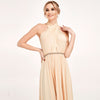 Champagne Infinity Wrap Bridesmaid Dresses Versatile Convertible Maxi Dress