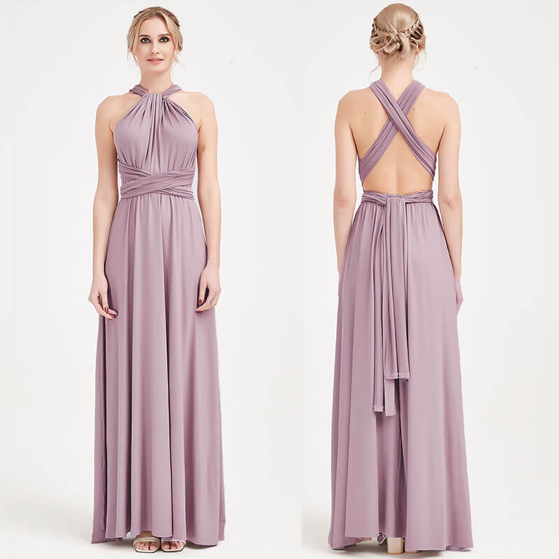 Vintage Mauve Infinity Wrap Dresses NZ Bridal Convertible Bridesmaid Dress One Dress Endless possibilities -Lucia