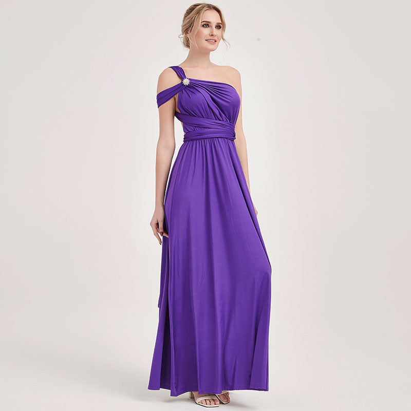 Royal Purple Wrap Dresses NZ Bridal Convertible Bridesmaid Dress One Dress Endless possibilities