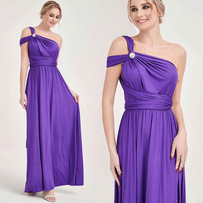 Royal Purple Wrap Dresses NZ Bridal Convertible Bridesmaid Dress One Dress Endless possibilities