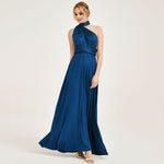 [Final Sale] Ink Blue Infinity Wrap Maxi Bridesmaid Dress