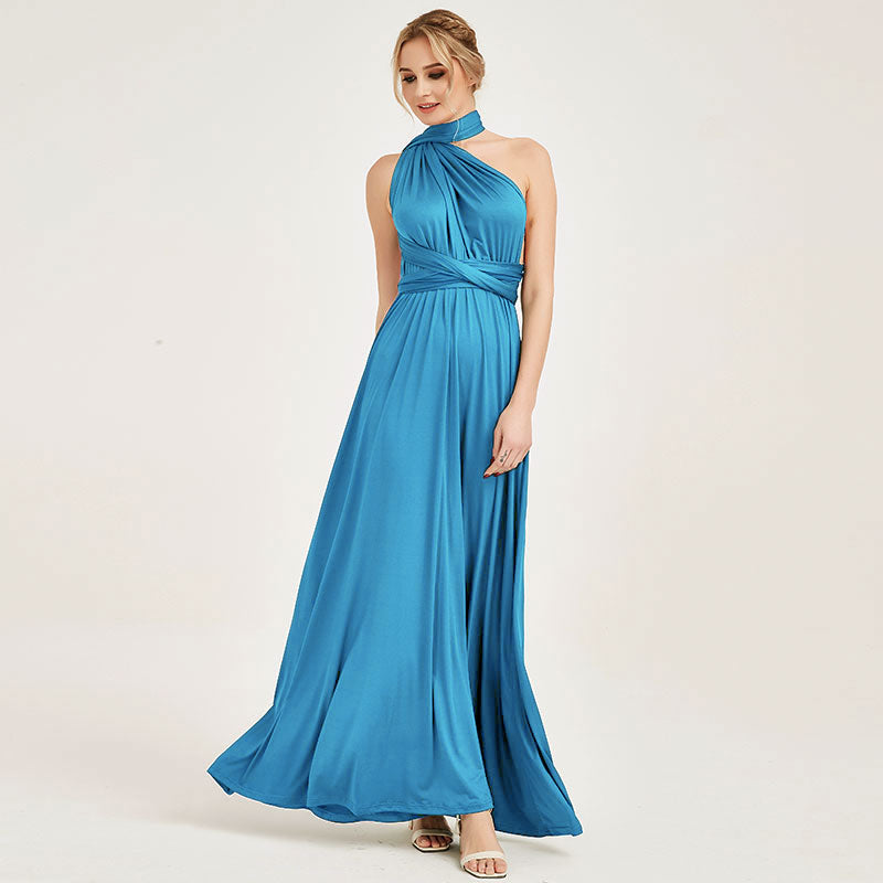 Water Blue Infinity Wrap Dresses NZ Bridal Convertible Bridesmaid Dress One Dress Endless possibilities