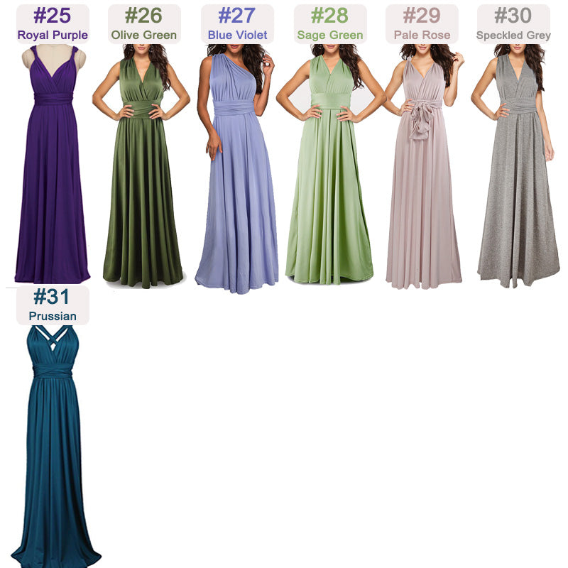 [Final Sale] Dark Green Infinity Wrap Maxi Bridesmaid Dress