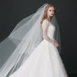 Simple Two Layers Solid Wedding Veil for Brides NZ02778ml