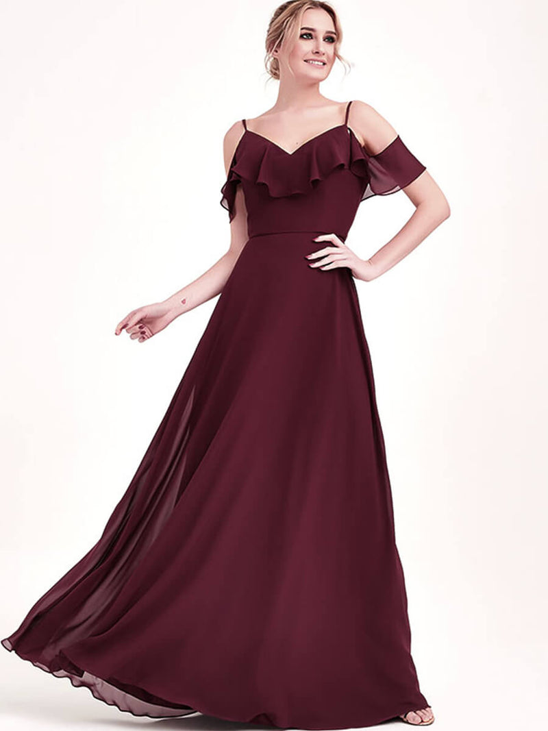  CONVERTIBLE cold-shoulder design Bridesmaid Dress