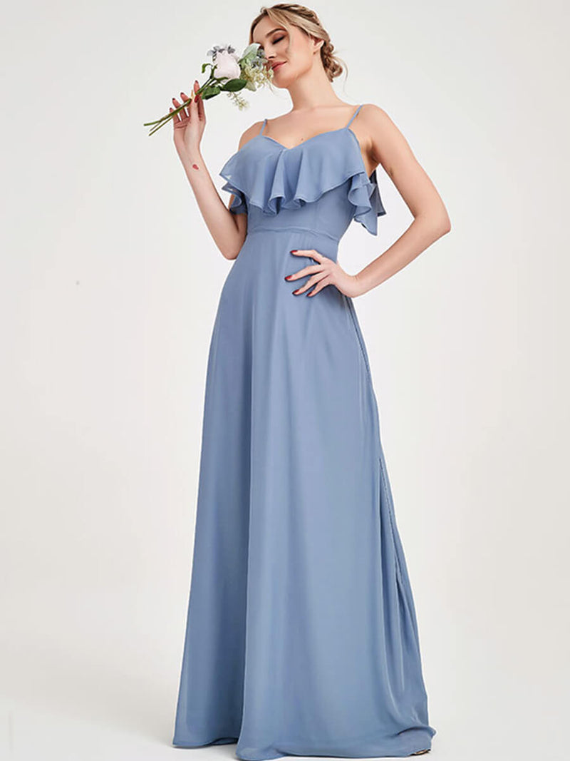 Slate Blue CONVERTIBLE Bridesmaid Dress--ZOLA