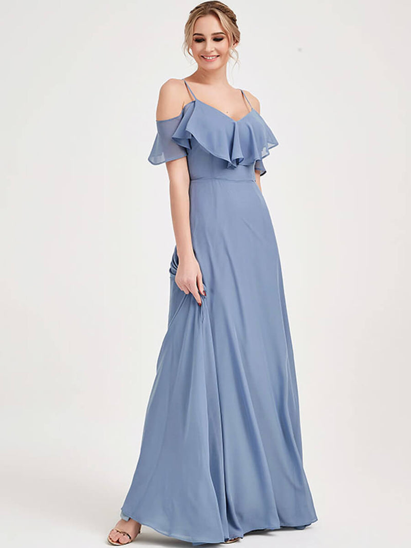 Slate Blue CONVERTIBLE Bridesmaid Dress     ZOLA