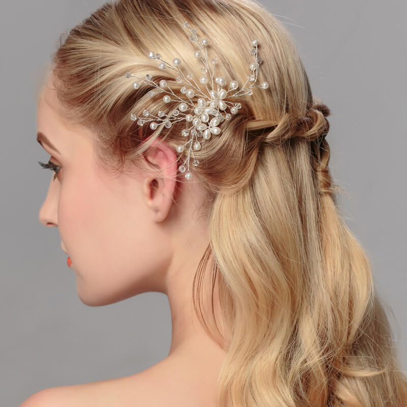 Wedding Hair Ornament Pin With Pearls