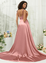 NZBridal Satin bridesmaid dresses XC30113 Juliet Dusty Pink b