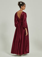 NZBridal Satin bridesmaid dresses AM31004 Josie Burgundy b