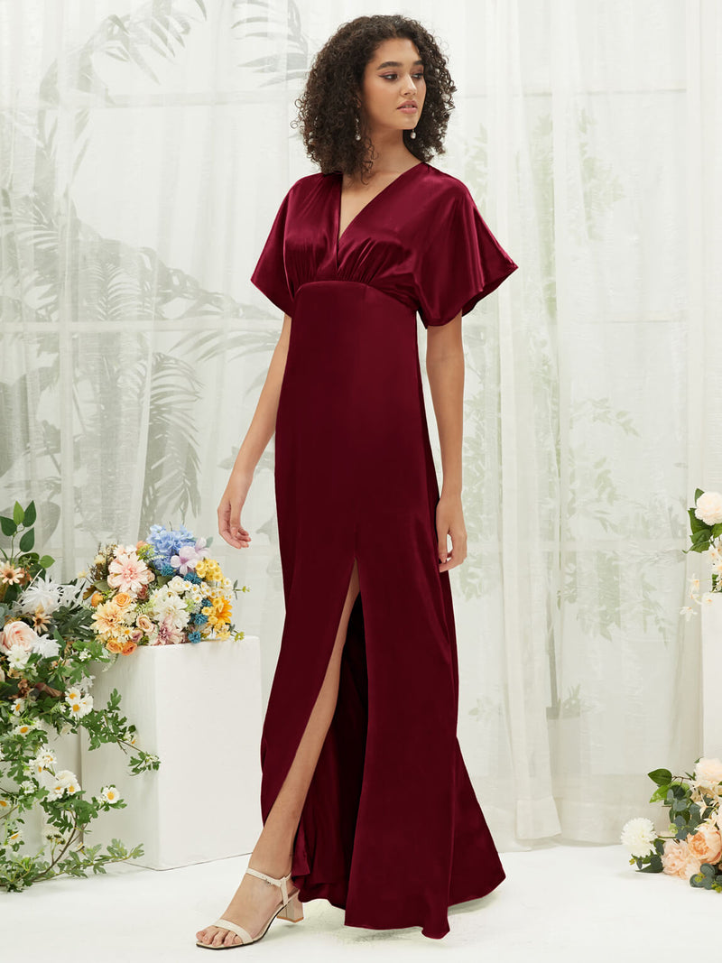 NZBridal Satin bridesmaid dresses BG30301 Jesse Burgundy a