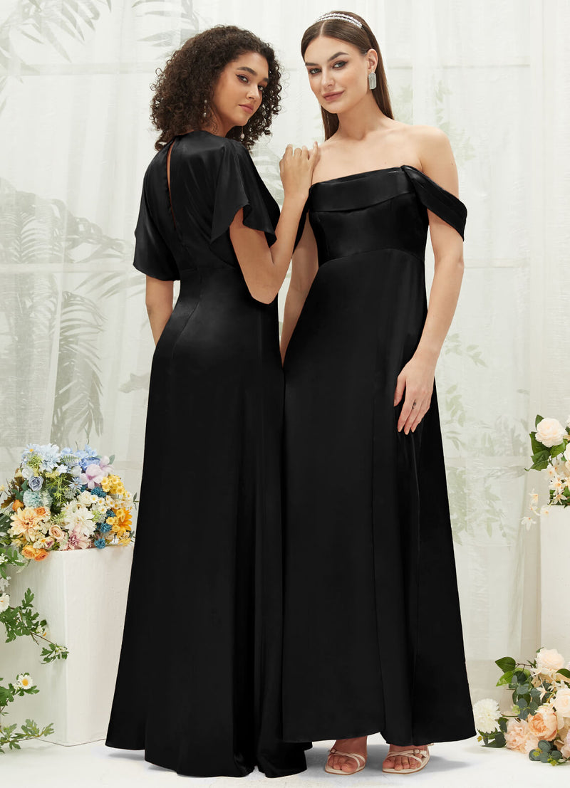 NZBridal Satin bridesmaid dresses BG30301 Jesse Black g1