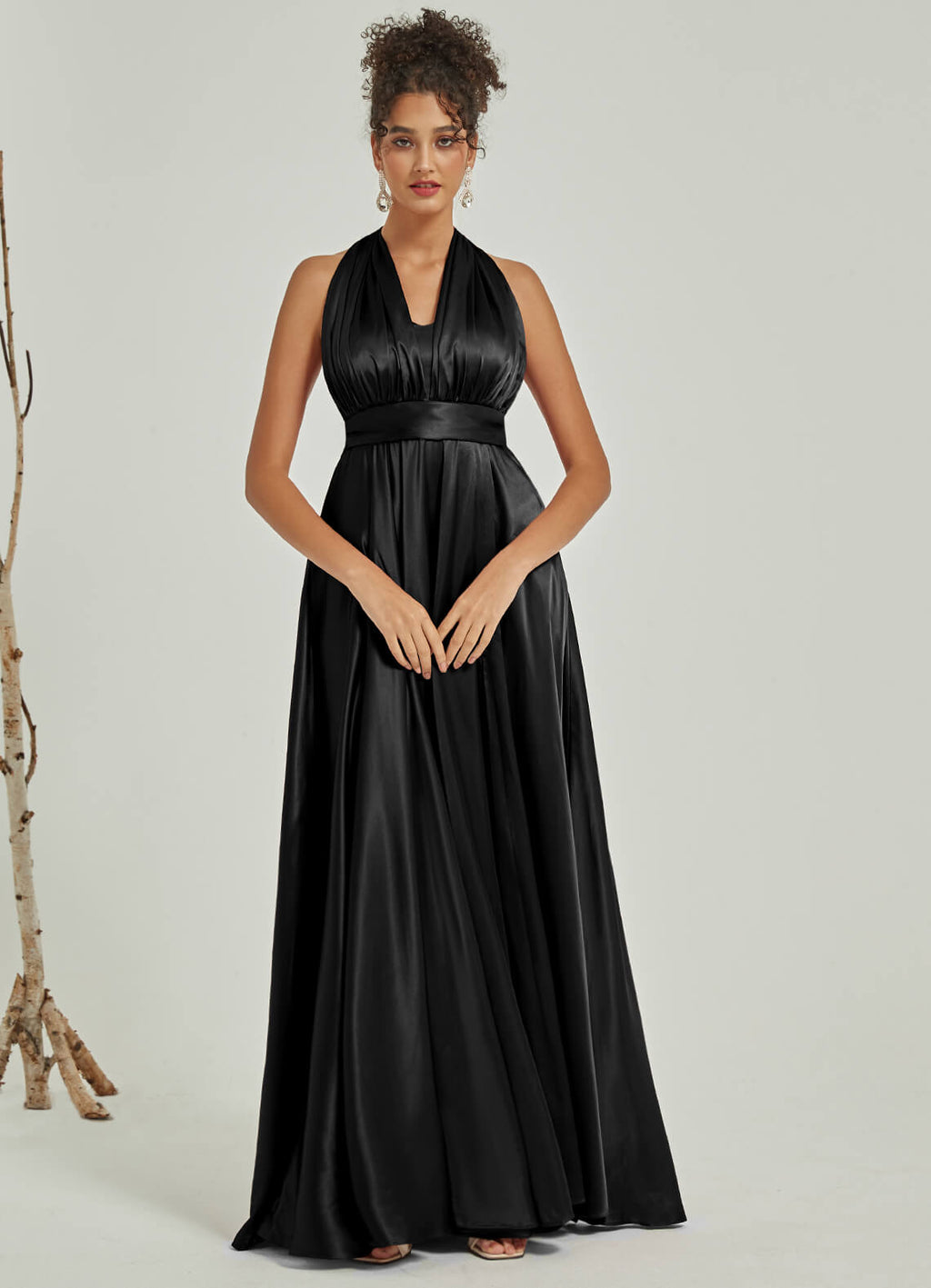 NZBridal Satin bridesmaid dresses JS30218 Winnie Black g1