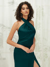 NZBridal Satin bridesmaid dresses R30517 Athena Peacock detail