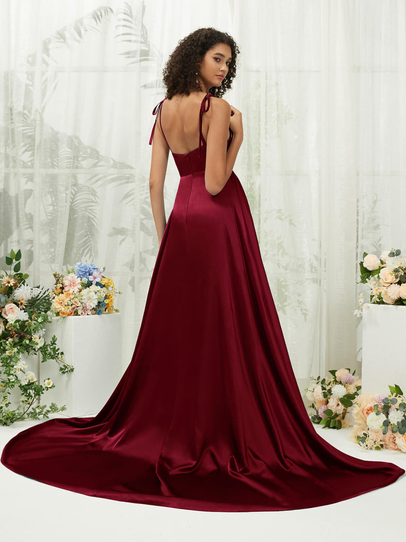 NZBridal Satin bridesmaid dresses XC30113 Juliet Burgundy b