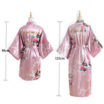  Floral Silk Bridal Party Robes Bridesmaid Robes 88cm&123cm