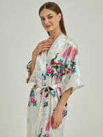 Floral Silk Bridal Party Robes Bridesmaid Robes