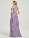  Floor Length Halter Pleated Keyhole Back Chiffon Bridesmaid Dress - Mackenzie