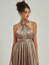 Taupe Convertible Satin bridesmaid dresses NZ Bridal JS30218 Winnie d